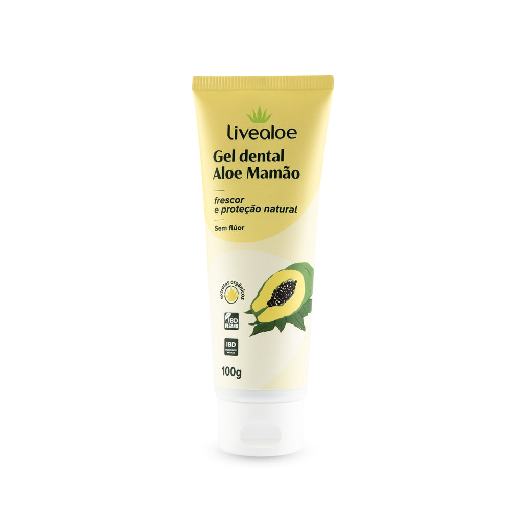 GEL DENTAL NATURAL ALOE MAMÃO 100 G