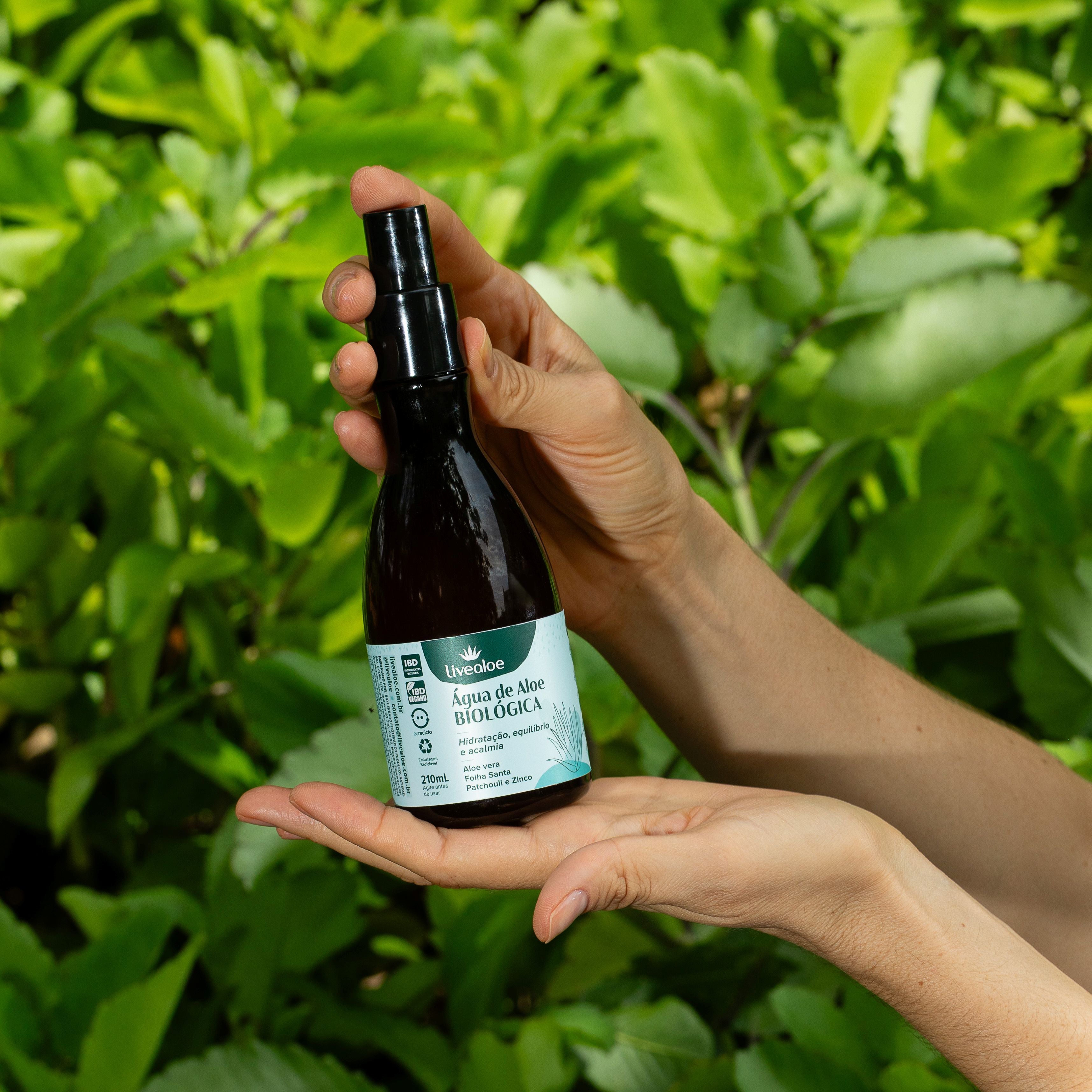 Água de Aloe Biológica 210mL – Tônico Facial Natural com Aloe Vera Orgânico