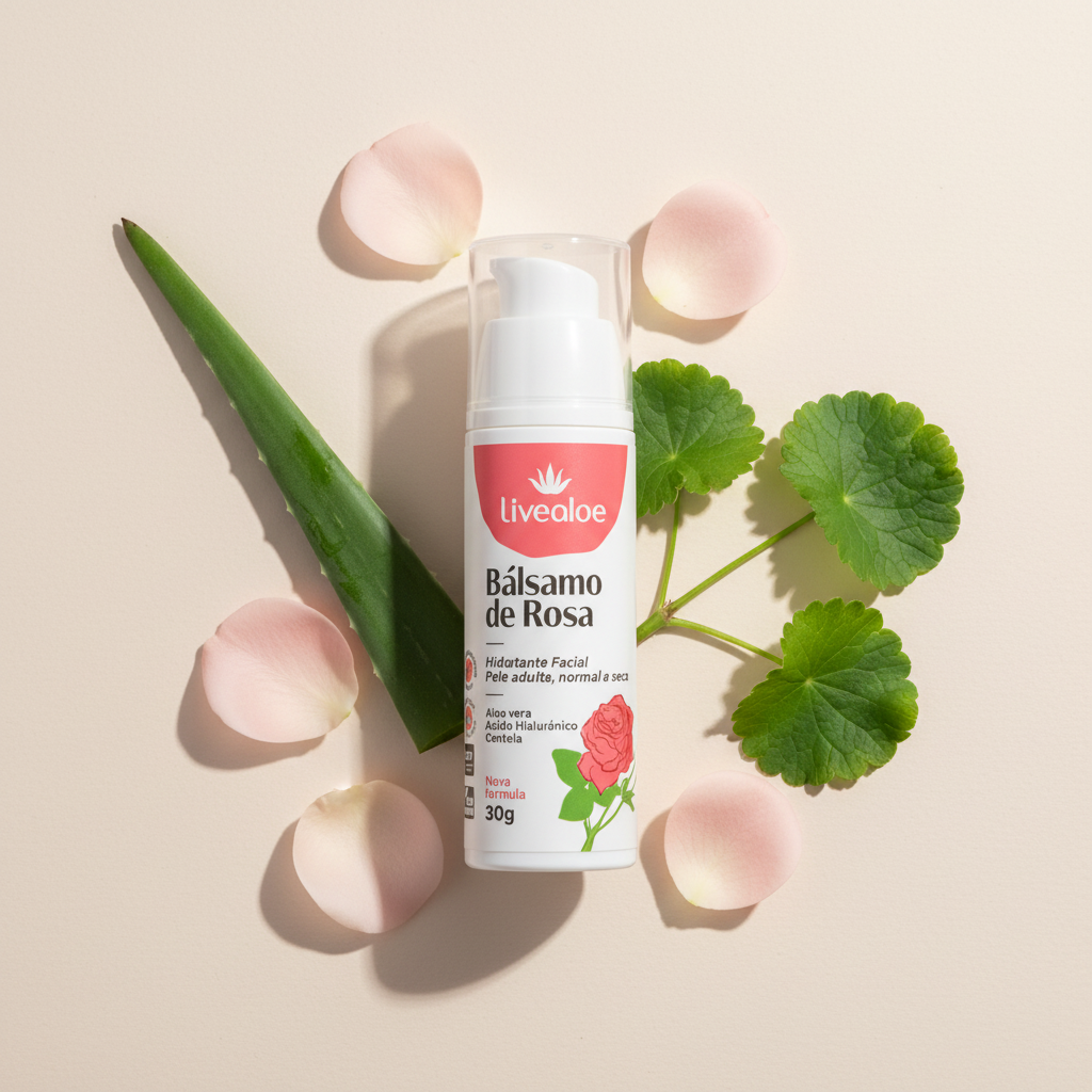 Bálsamo de Rosas com aloe vera e centela asiática