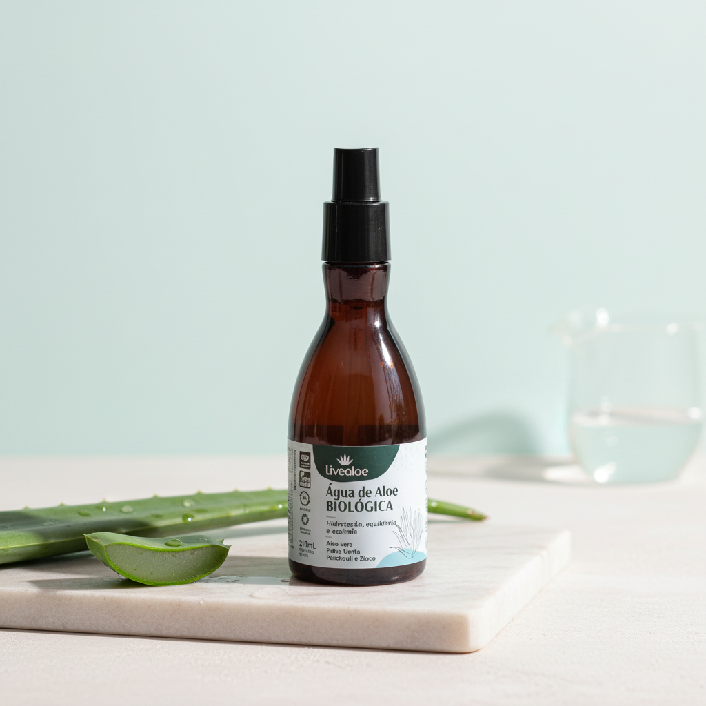 Água de Aloe Biológica em ambientação natural