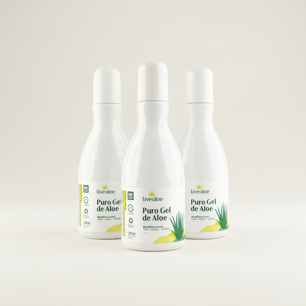 Kit com 3 Puro Gel de Aloe 210 mL